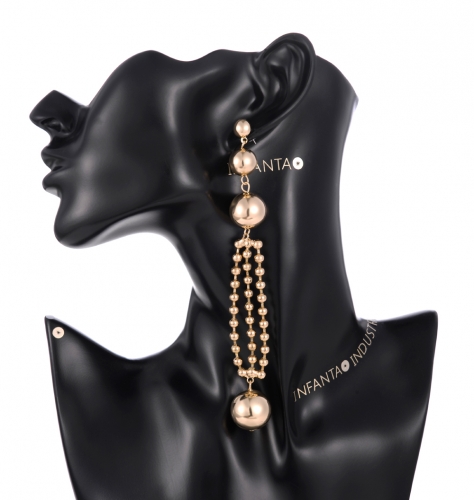 "Swinger" Ball Drop Earrings
