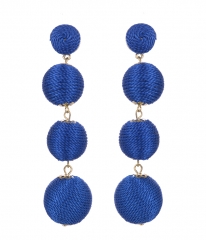 Chic Thread Ball Earrings Bohemian Long Drop Earrings for Women Girls Long Bohemian Earrings Fashion Jewelry