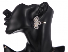 Pave Navette Women's Stud Earrings