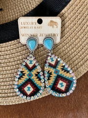 Handcrafted Concho Earrings in Navajo