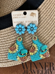 Handcrafted Concho Earrings in Navajo