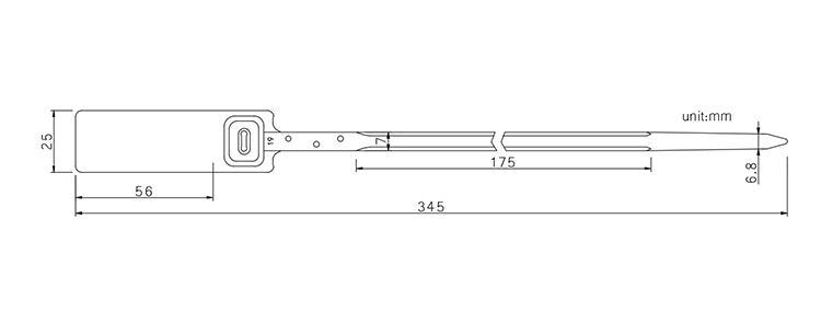 High security iso plastic seal with print number