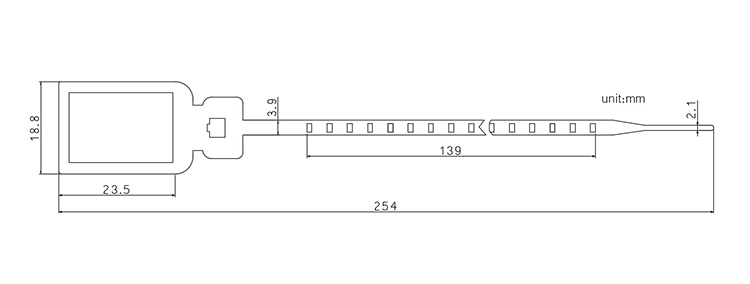 Manufacturer Container Disposable plastic seals with serial number