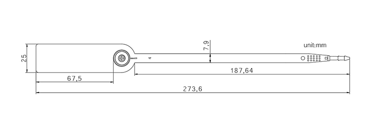 New design fixed length plastic high security seal