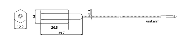 CTPAT ISO17712 high security steel cable seal