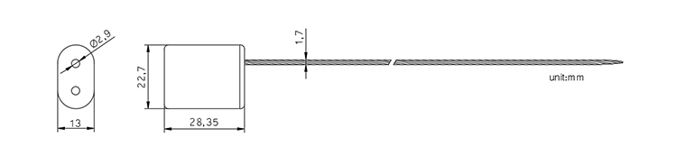 Tamper evident heavy duty multi lock cable seal