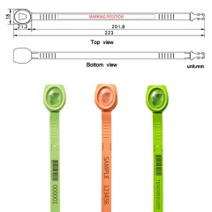 TX-PS219 Disposable Security Tag Logistics Security Seal Safety Plastic Seal