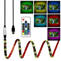 1M RGB 5050 DC 5V USB Powered LED Strip with 17keys RF Remote