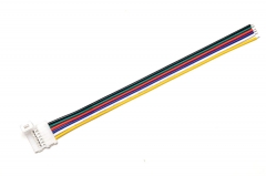 6-pin Solderless LED Strip to Wire Connector for 5-in-1 LED Strip