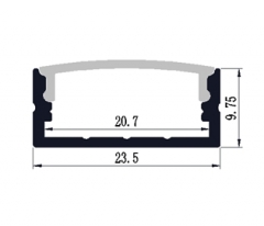 RL-2002 Surface led aluminium profile for 20.7mm double PCB