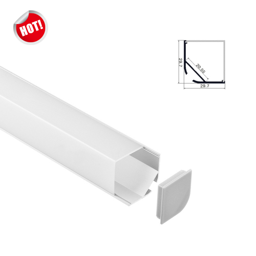 RL-2003 Corner suspended led aluminium profile for double 20.55mm strip light