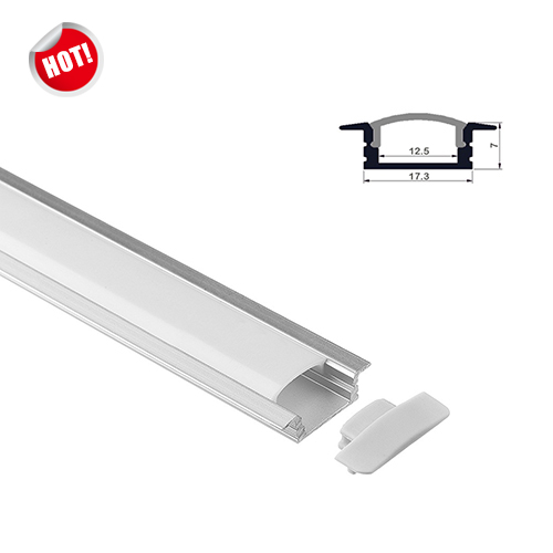 RL-1204 Shallow Flush Mount 12.5mm*7mm Aluminum Channel Profile Extrusion