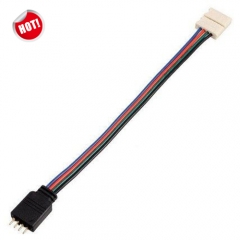 4 Pin 15mm Female Connector Cable 10cm Extension Wires Free Soldering