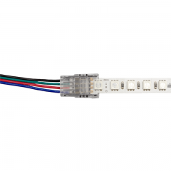 Connector between strip and cable - RGB LED strip - no soldering required