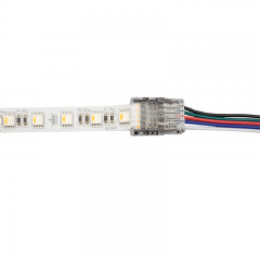 Connector between strip and cable - RGBW LED strip - no soldering required