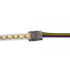 Connector between strip and cable - RGBWW LED strip - no soldering required