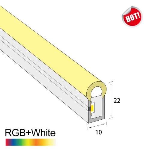 10x22mm RGBW Side view Flex LED Neon