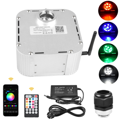 Bluetooth 32W RGBW Twinkle Fiber Optic Light Engine