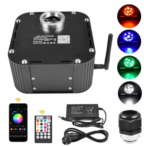 Bluetooth App Control RGBW 50W Twinkle Fiber Optic Light Engine