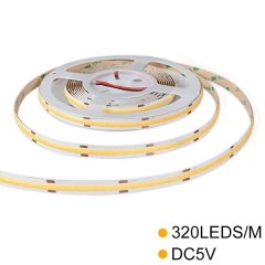 DC5V 320leds/m 10mm width DC24V Flex COB LED Strip 10W/M