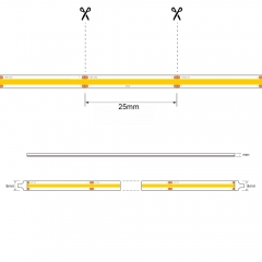 DC12V 480LEDS/M Flex COB LED Strip