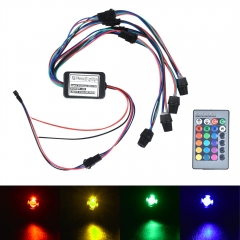 24key Remote RGB 2W DC12V Side Glow Fiber Optic light Source illuminator