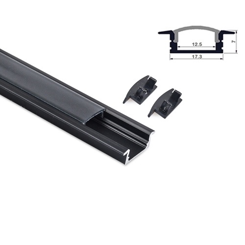 1204-BLK Black Color Aluminum Profile