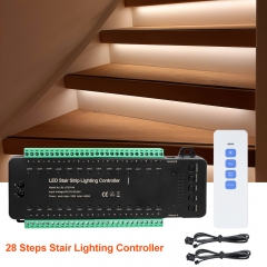 STEP-04B 28 Steps LED Stair Strip Lighting Controller with remote