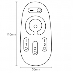 RC-01 2.4G 3 Zone Single Color Touch Remote