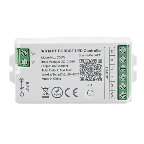 C05W WiFi&BT RGB+CCT LED Controller