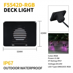 F5542D-RGB Outdoor 0.6W RGB LED Stair Light