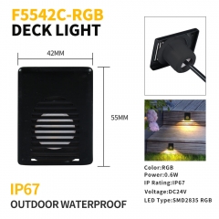 F5542C-RGB Outdoor 0.6W RGB LED Stair Light