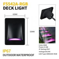 F5542A-RGB Outdoor 0.6W RGB LED Stair Light