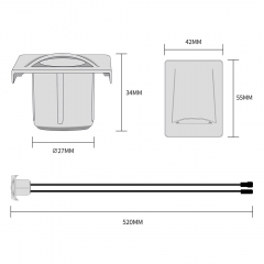 10PCS Warm White F5542A Outdoor Waterproof LED Deck Light Kit