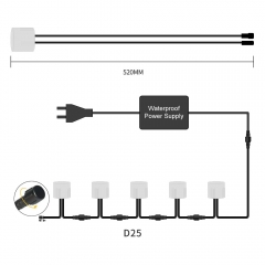 D25 Outdoor 0.6W Waterproof LED Deck Light