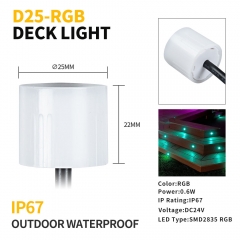 D25-RGB Outdoor 0.6W RGB LED Stair Light
