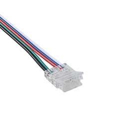Solder Free Connector between two RGBW COB LED strips with 15cm cable