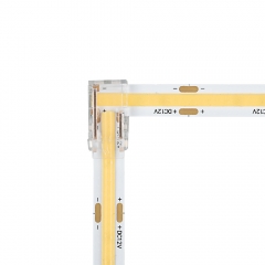 Solder Free Corner connector between two strips - COB LED strip 8 mm