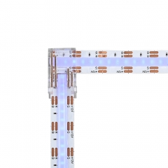 Soder Free Corner connector between two RGB COB LED strips - no soldering required