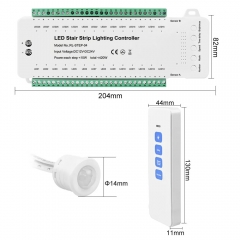 STEP-04 28 Steps LED Stair Lighting Controller with remote