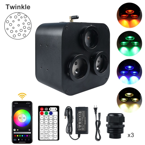 30W RGB+CCT Twinkle Fiber Optic illuminator