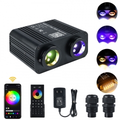 FO-P5 Mini Size RGB+CCT Twinkle Fiber Optic illuminator with CCT Shooting Star