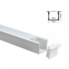 2008-W Recessed led aluminium profile for 20.2mm led strip