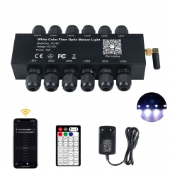 FO-M1 9W White Color 12LEDS Meteor/App Control Fiber Optic illuminator