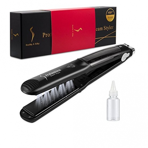 Steam Straighteners for Hair, Professional Steam Flat Iron with Adjustable Temperature, Ceramic Tourmaline Flat Iron, Dual 110-2
