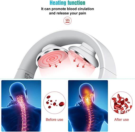 Neck Massager Smart Cervical Massage Hot Compress Shoulder Pain Relief Tool Health Care Relaxation Vertebra Physiotherapy