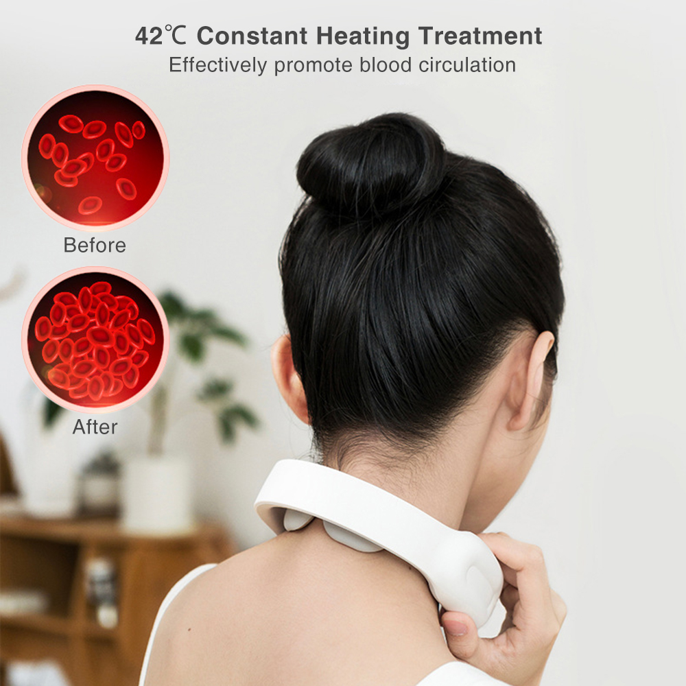 Neck Massager Smart Cervical Massage Hot Compress Shoulder Pain Relief Tool Health Care Relaxation Vertebra Physiotherapy