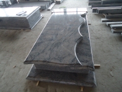 Tombstone Material Sand Wave Stone Monuments for Poland Market