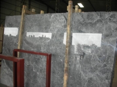 Grey Color Silver Ermine Marble Slabs With Polished Finish Way