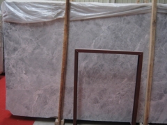 Grey Color Silver Ermine Marble Slabs With Polished Finish Way